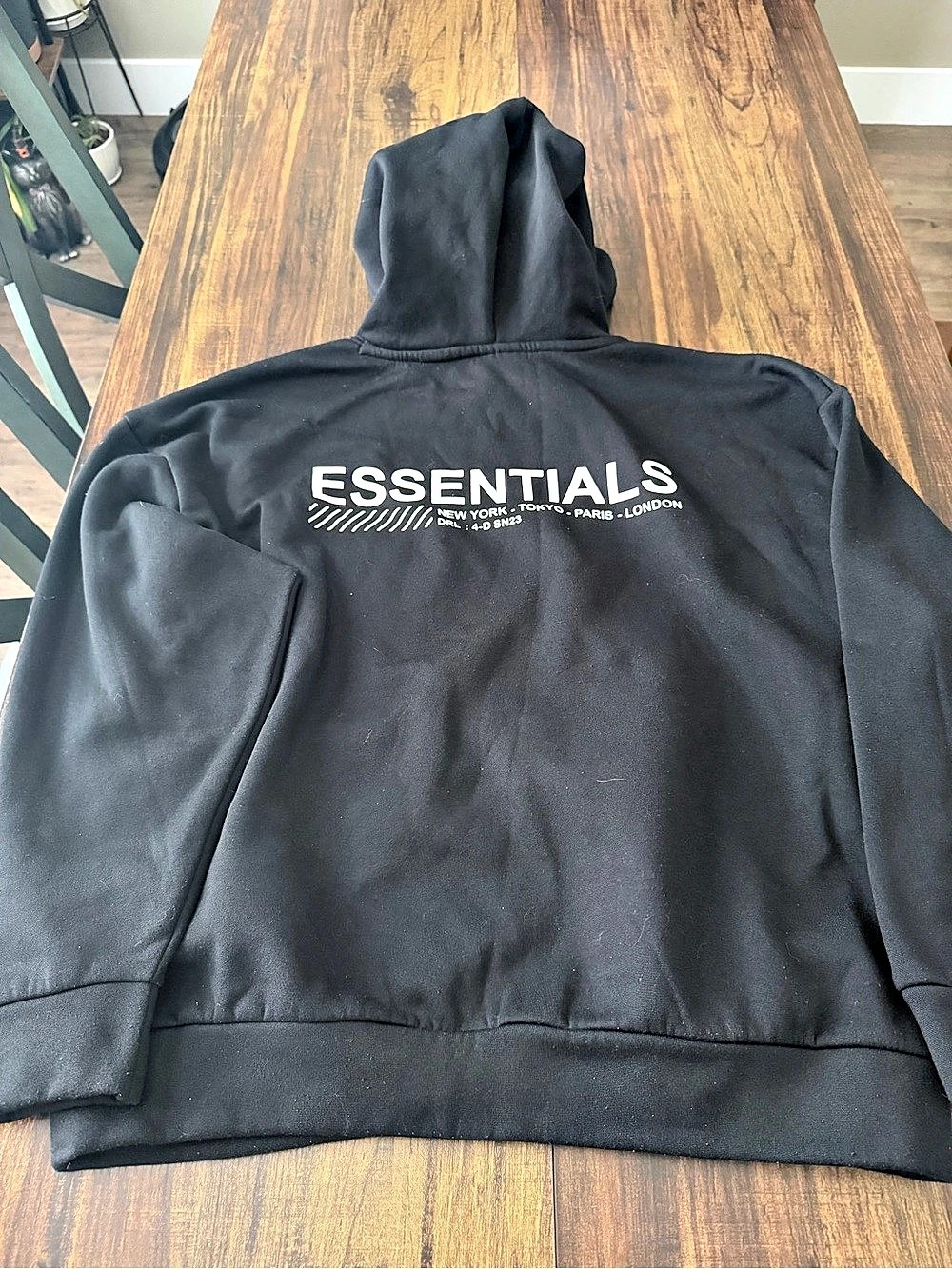 Fear of God Essentials Black Hoodie Size Medium